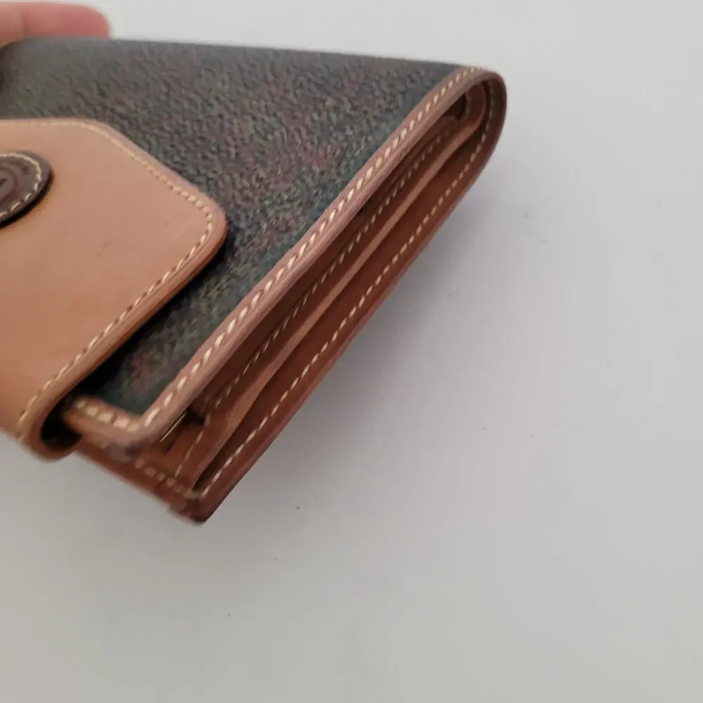 Angiolo‎ Del Gabbo Vintage Brown Paisley Medium Leather Wallet Italian Kisslock
